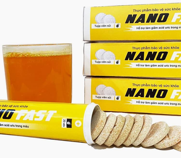 Viên sủi Nano Fast màu vàng đậm