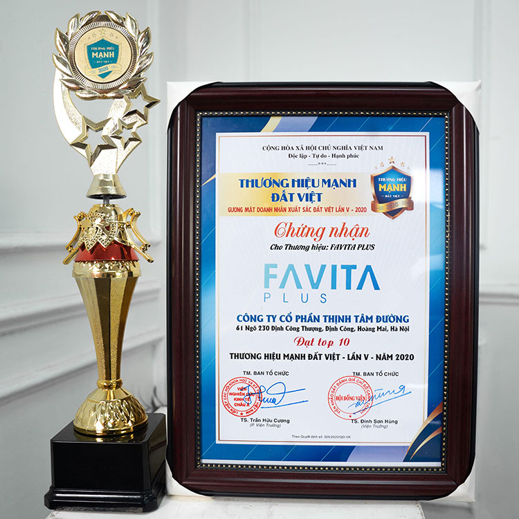 Favita Plus đạt Top 10 thương hiệu mạnh đất Việt