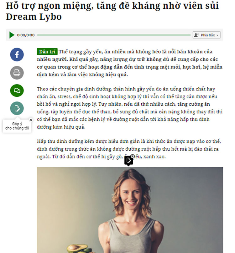 Báo dân trí nói về Dream Lybo