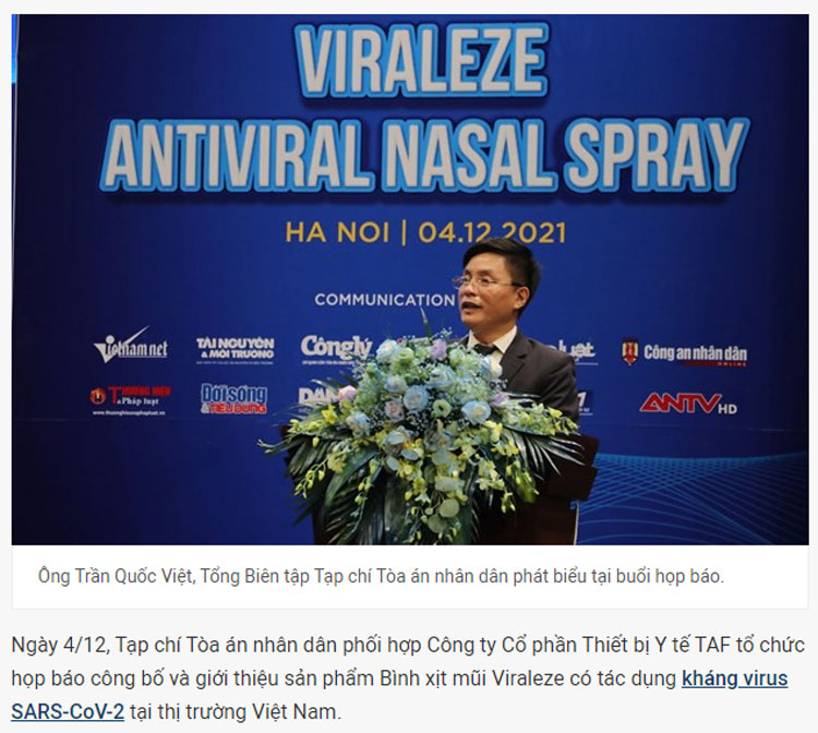 Vietnamplus đưa tin Viraleze